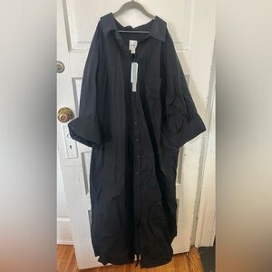 Anthropologie Black Shirt Dress